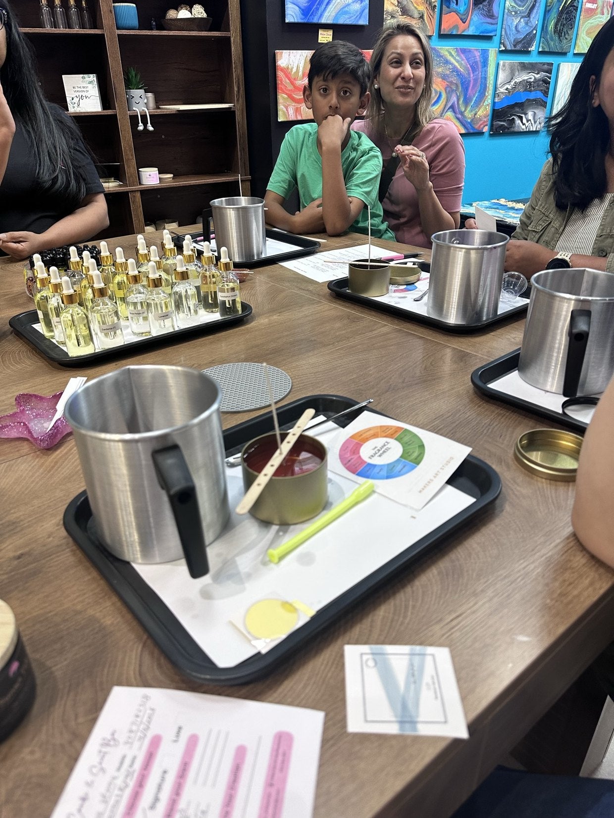 Founders Launch - candle making in action